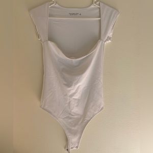 White Cowl Neck Abercrombie & Fitch Bodysuit!
